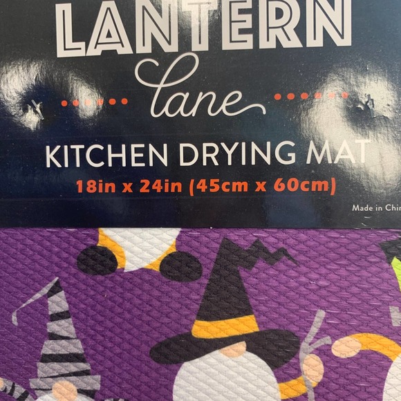 Halloween Gnomes in Costumes Kitchen Dish Drying Mat Spooky Gothic Placemat Boo - Picture 6 of 8